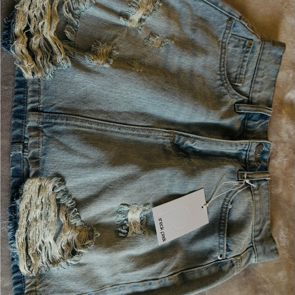 Stylish Light Blue Denim Skirt